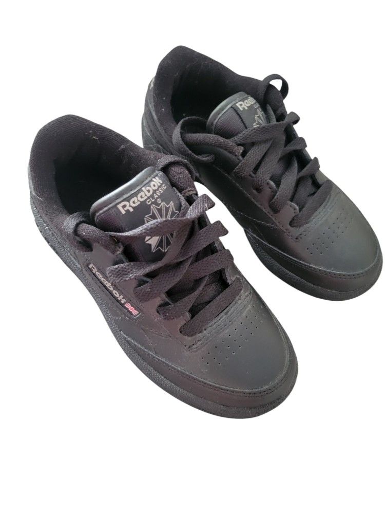 Reebok Black Club C Sneakers Youth Size 12