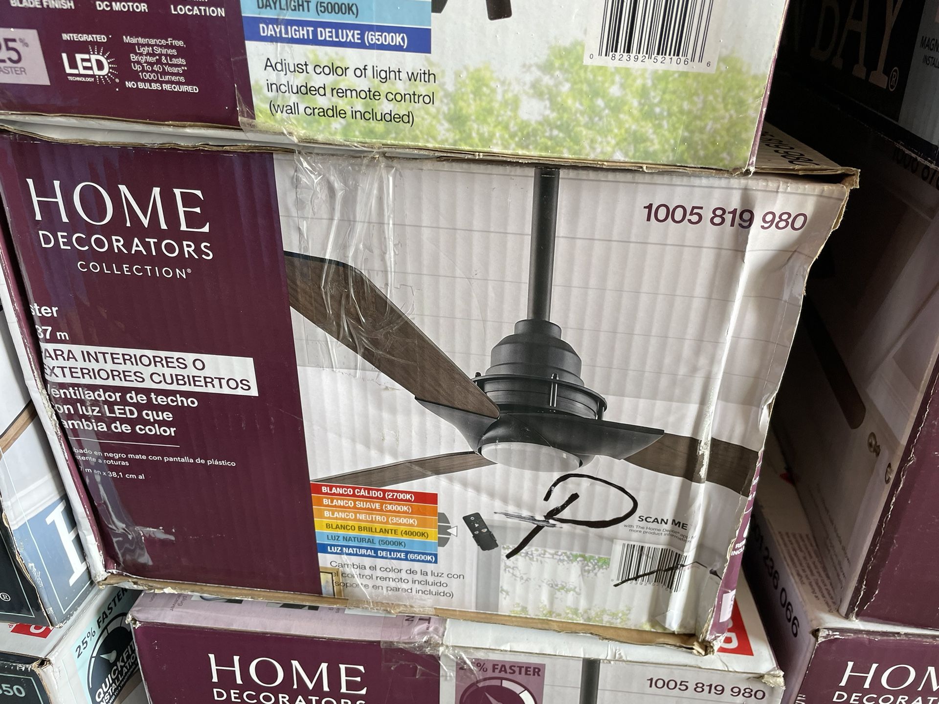 Ester 54 in. White Color Changing Integrated LED Indoor/Outdoor Matte Black Ceiling Fan with Light Kit and Remote