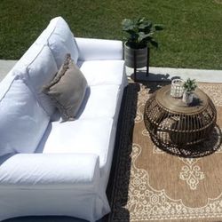 White Slipcover Couch ✨ 