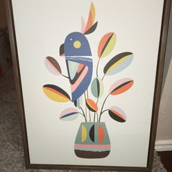 Sylvie Rubber Plant Framed Canvas