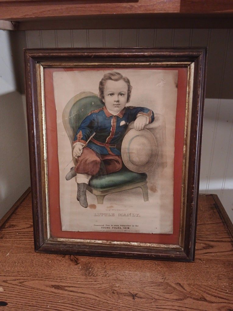 Currier & Ives Original Antique 1874 Hand Colored Lithograph 11×15