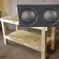2-12" Triton Subwoofers 1000 Watts And Orion 1500 Watt Amp And Blaupunkt Radio 