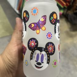 Last Minute Christmas Gifts 16oz Glass Cup With Lid And Straw