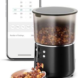 Automatic Cat Feeder with Camera, Scheduled Automatic Pet Feeding Machine, Smart App Remote Monitoring, 4L Large Capacity Dog Food Dispenser