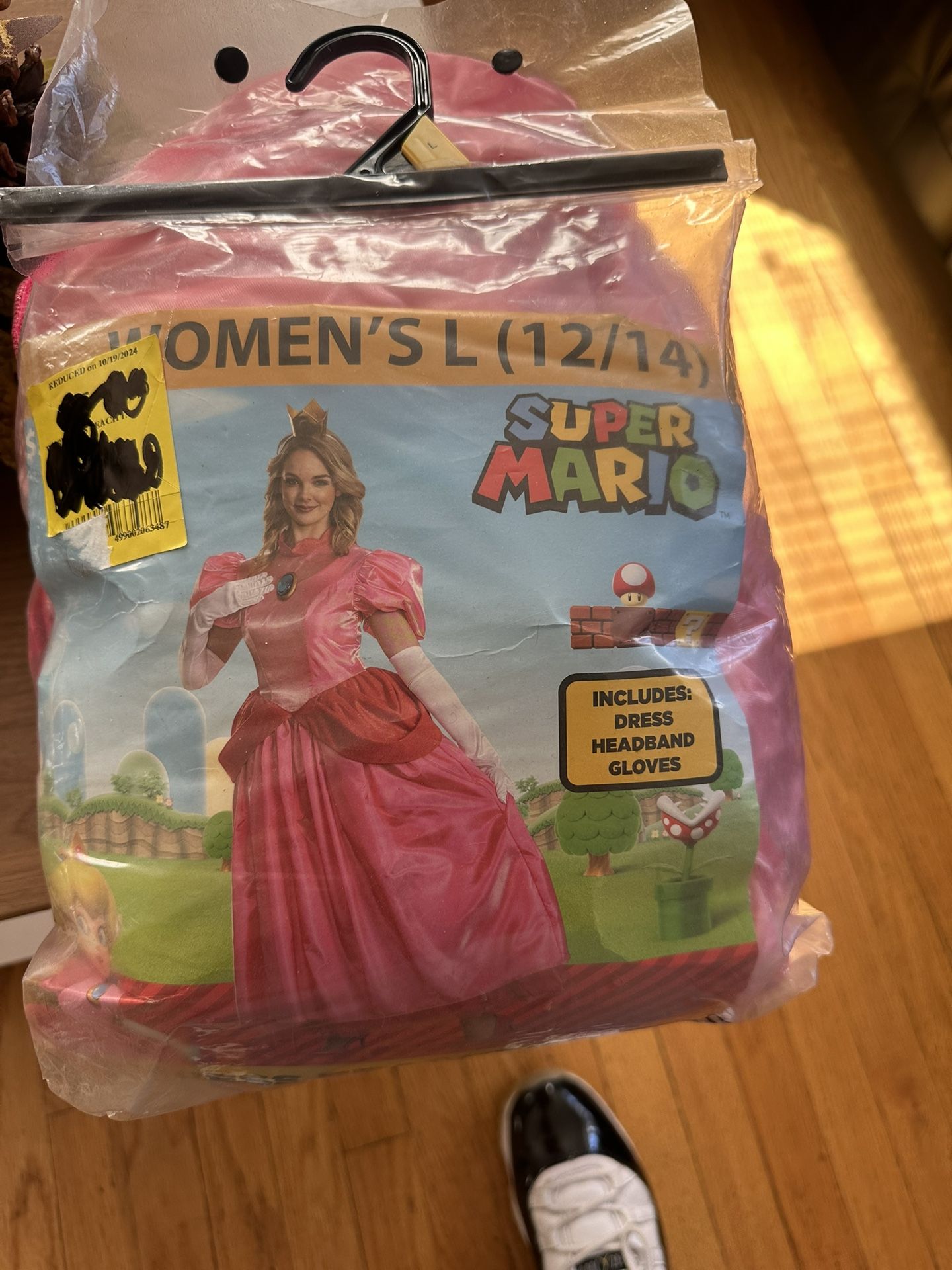 Women Super Mario Princess Costume Size L Adult 