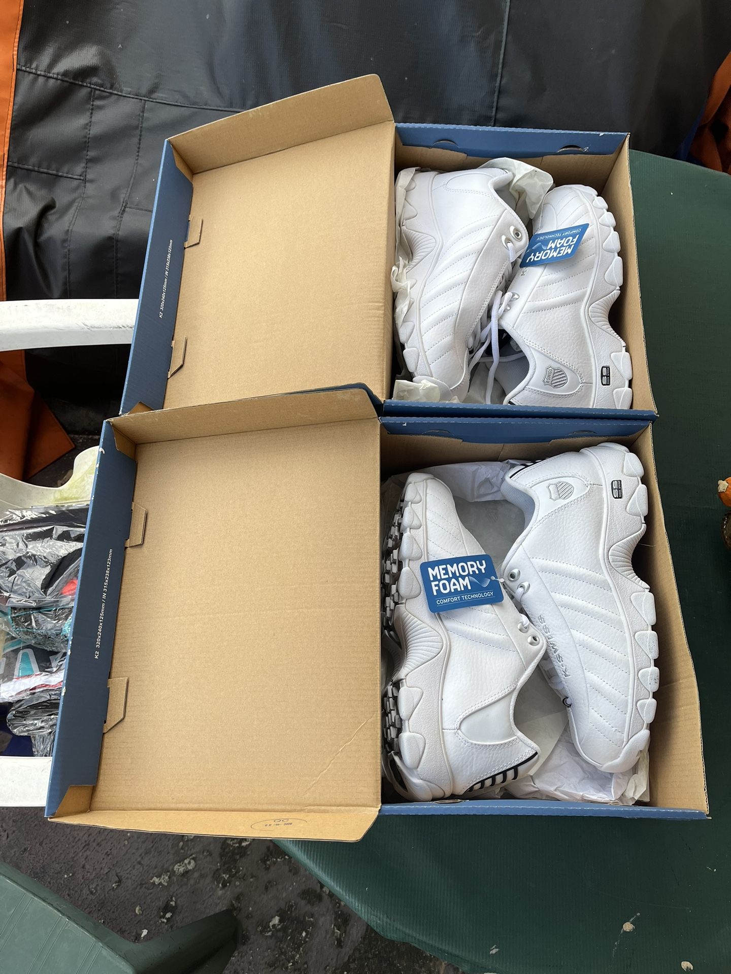 2 New Pairs Of Men’s Memory Foam Sneakers