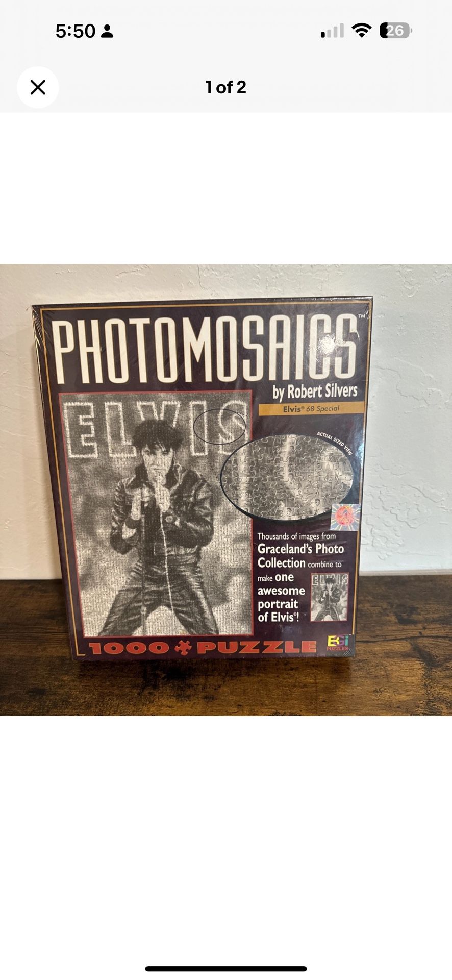 Elvis 68 Special Photomosaics Photo Mosaic by Robert Silver Jigsaw Puzzle NEW