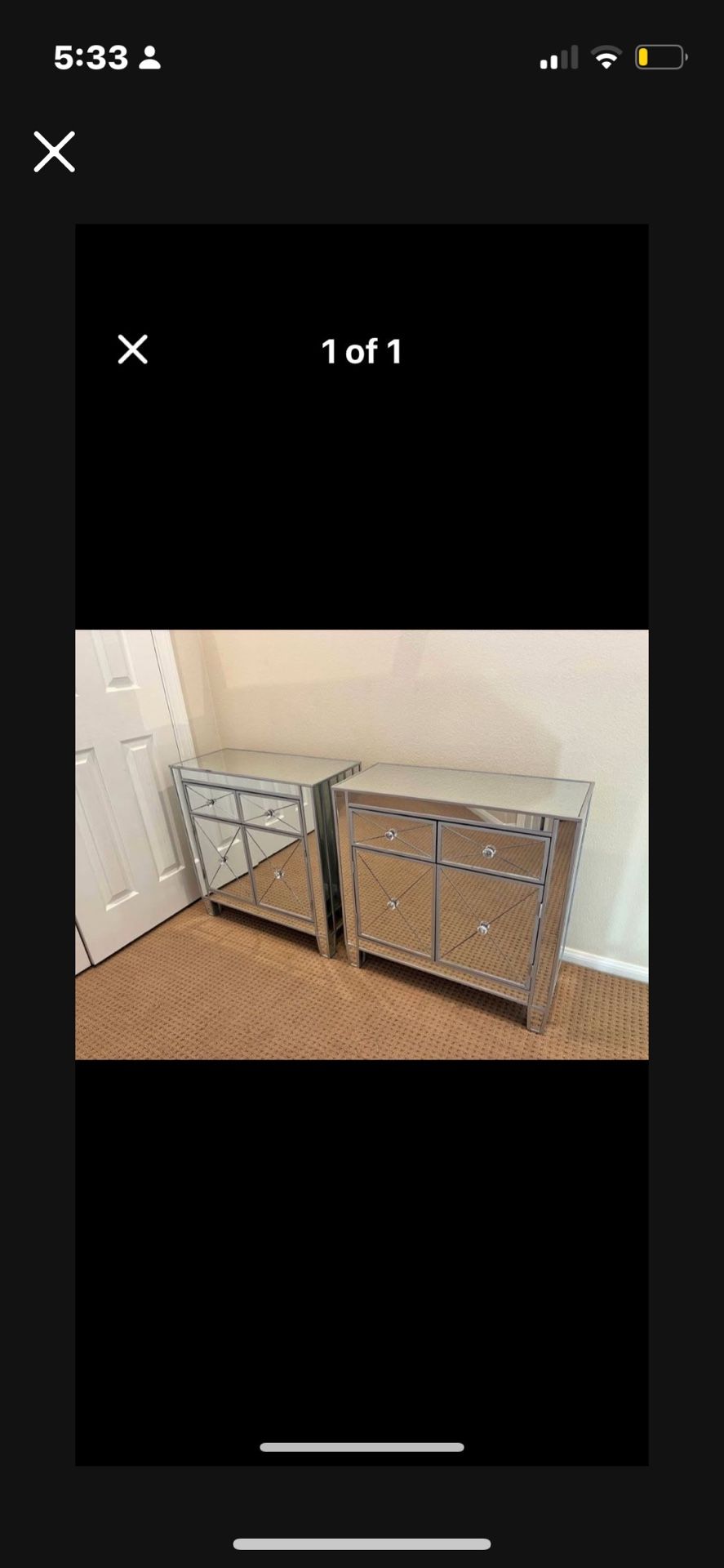 2 Mirror Nightstands