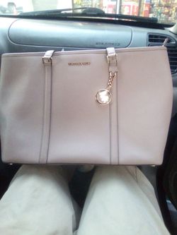 Cream pink Michael kors purse