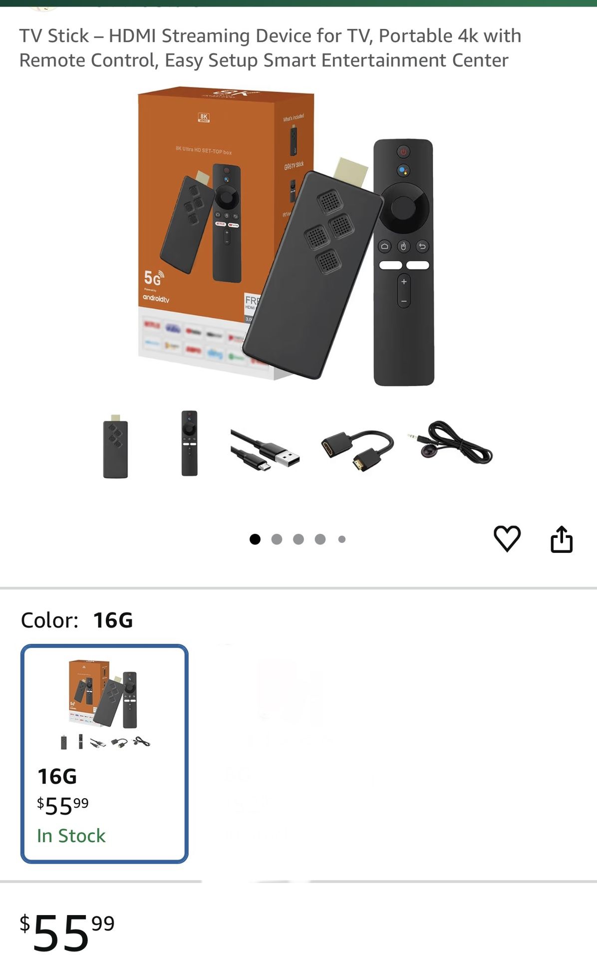 TV Stick – HDMI Streaming Device for TV, Portable 4k with Remote Control, Easy Setup Smart Entertainment Center