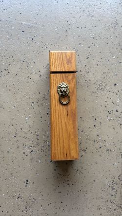 Wooden box match holder