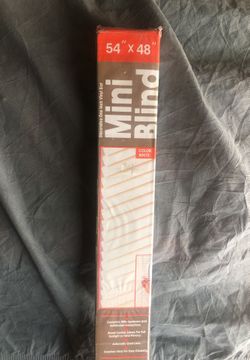 54” x 48” White mini blind