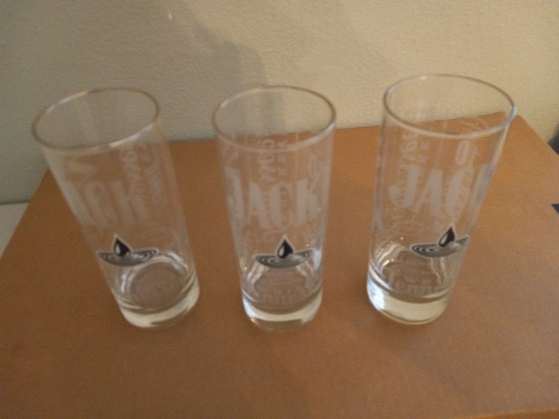 3 Jack Daniels Glasses