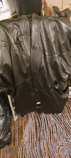 2x Leather Ladies 3×4 Length Coat