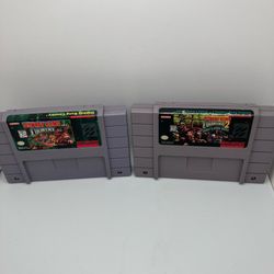 SNES donkey Kong country 1 &2