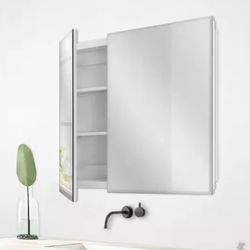 30 in. W x 26 in. H Wood Composite Medicine Cabinet w/ Mirror