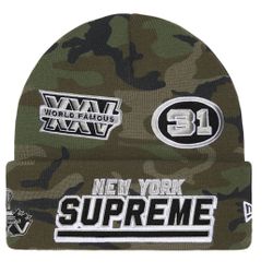 Supreme New Era Football Beanie Camo