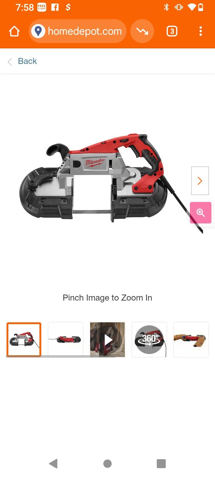 Portable Milwaukee Bandsaw