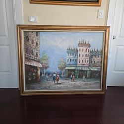 Vintage J Gaston Oil Painting