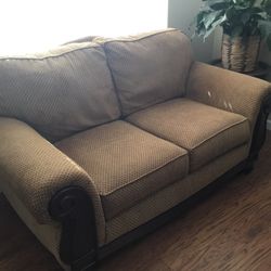 Beautiful Ashley Love Seat & Ottoman