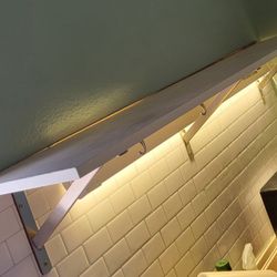White Bracket Shelf For Extra Storage 