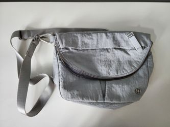 Lululemon Light Gray Crossbody Sling Bag | Adjustable Strap | Everyday Travel
