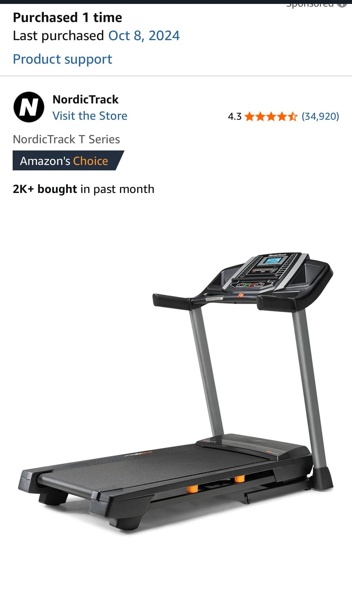 NordicTrak T Series 6.5S $250