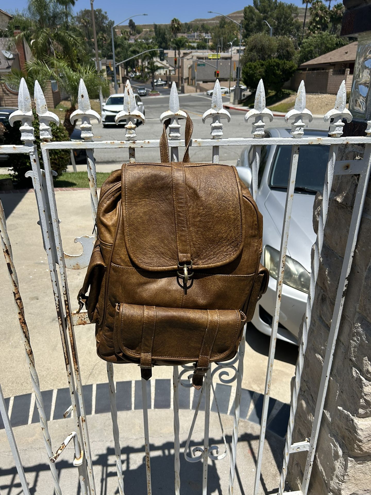 full leather backpack