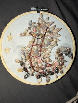 Shell art seahorse