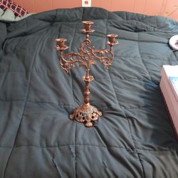Antique Brass Candle Holder