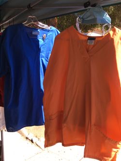 Scrub uniform sets. Orange And Blue