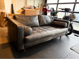 West Elm Dennes Leather Sofa (72”) | Like New