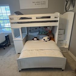 Full Size Bunk Bed With Shelves