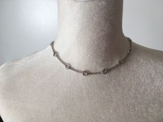Sterling Silver and CZ Diamond Necklace