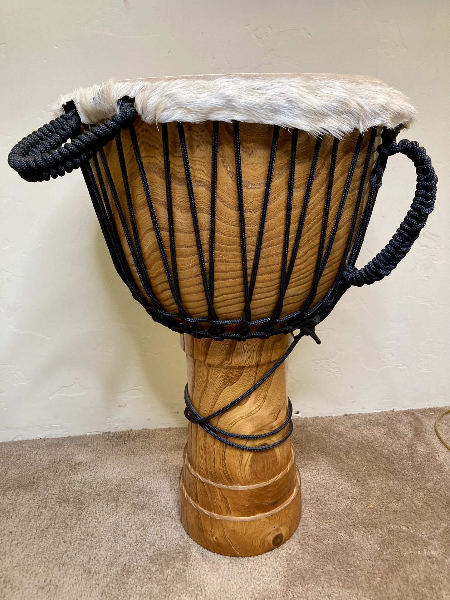 PAULO MATTIOLI Signed Wooden Djembe Drum 🪘 1999