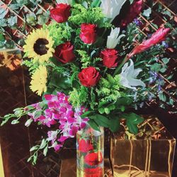 Flowers Arrangements Red Roses Natural Flower Shop
