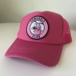 courage the cowardly dog headgear classics nostalgia retro Pink bright hat Cap