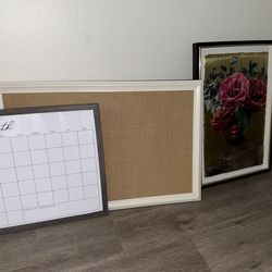 Lot sale Dry erase calendar pin board and beautiful lady photo