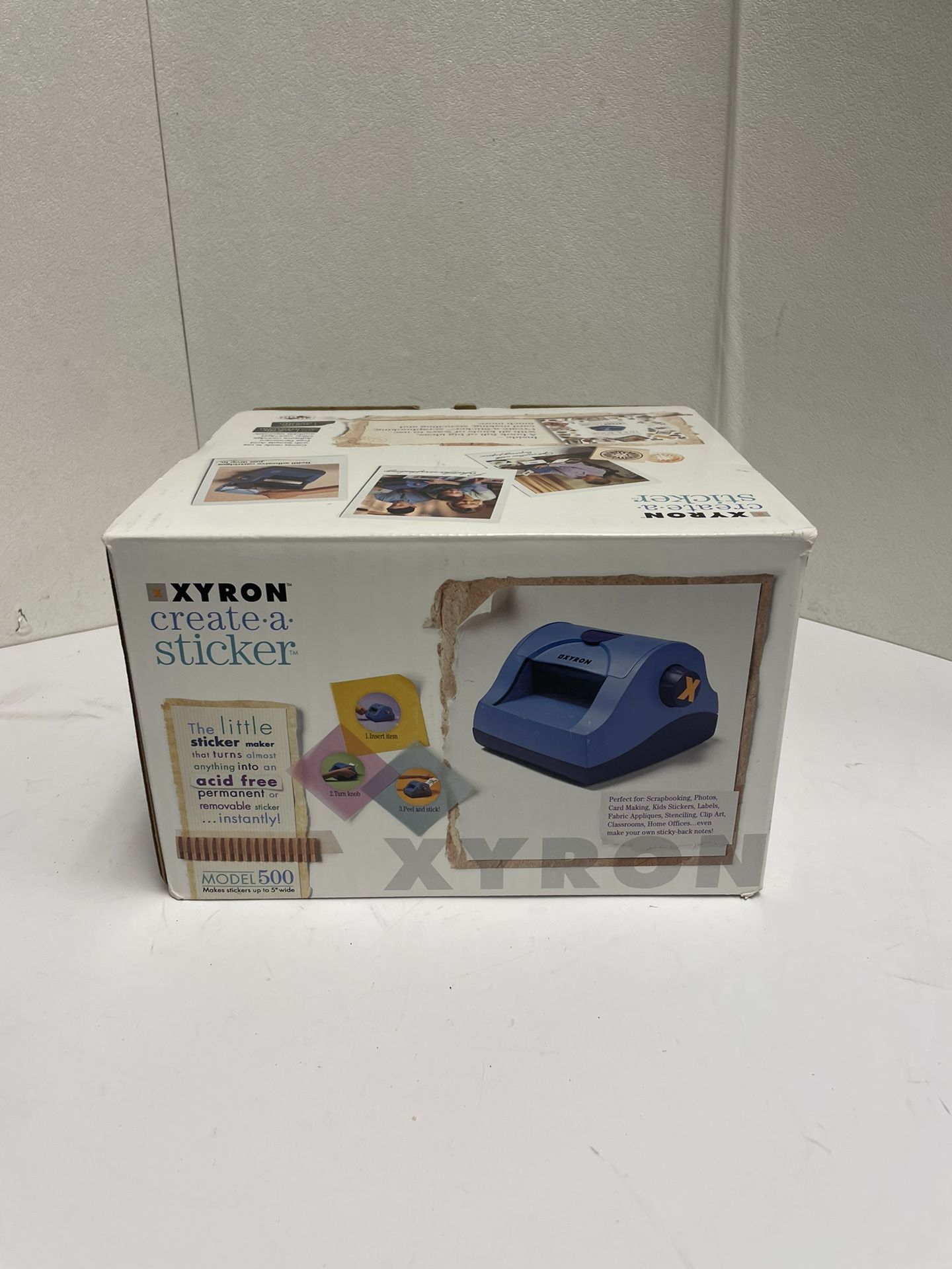 Xyron Model 500 Create a Sticker 5" Sticker Maker Machine With Original Box New