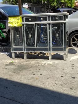 Mirrored Sideboard Cabinet with Drawers