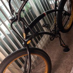 Beach cruiser bike - Black/gold