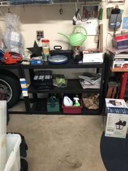 Heavy Duty Black Steel 4 Tier Storage Shelves