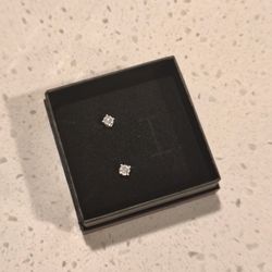 .5CT TW Natural Diamond Stud Earrings Set In 10K White Gold 