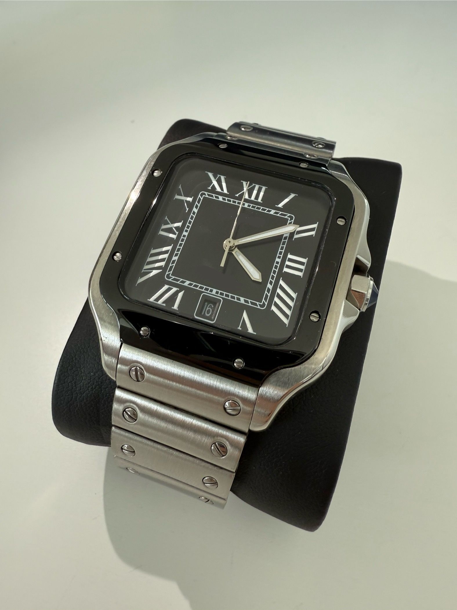 Men Black And Silver Watch - Luxury Watch