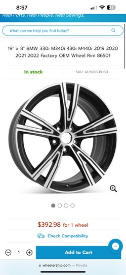 2 BMW 330i Wheels 19x8