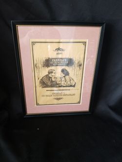 Framed Farrell's Menu