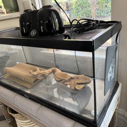 Reptile Glass Enclosure With Accessories