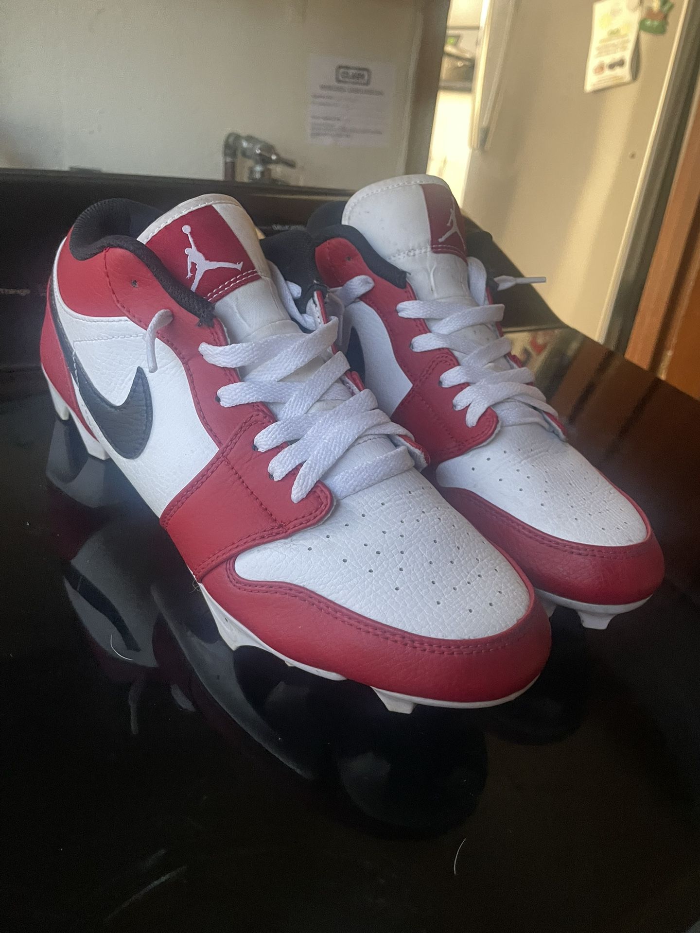 Jordan Low Football Cleats Red