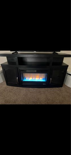Tv entertainment center w/ LED electric fireplace