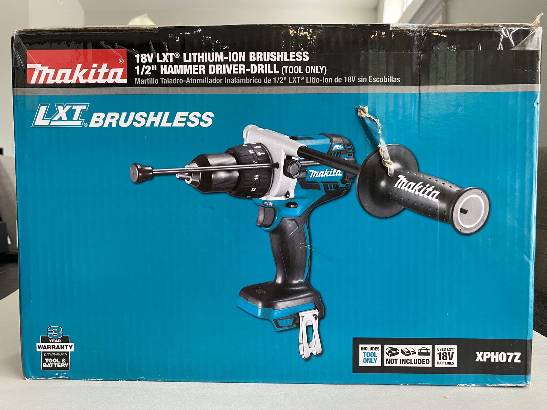 Makita XPH07Z 18V Lithium-Ion Brushless 1/2-inch Hammer Drill Driver XPH07 BRAND NEW